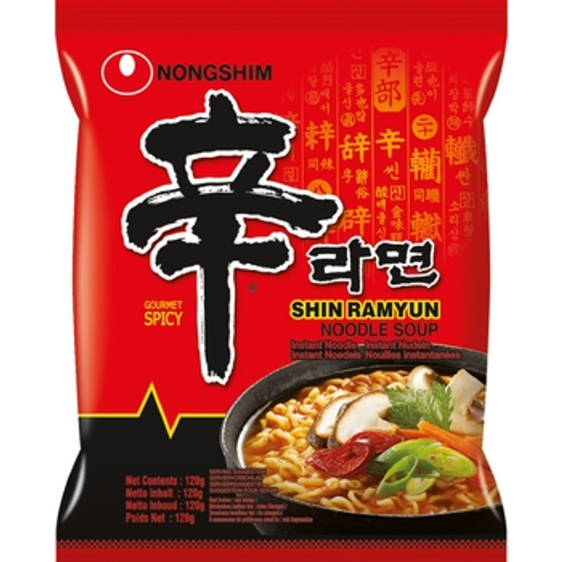 Nong Shim Noodle zupa Instant Shin Ramyun, Ostra 120g NONGSHIM